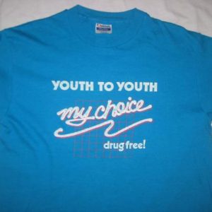 Vintage 1980's "drug free" DARE style t-shirt