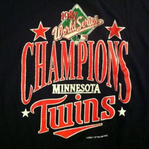 Vintage 1987 Minnesota Twins World Series baseball t-shirt