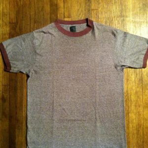 Vintage 1980's heather brown blank ringer t-shirt