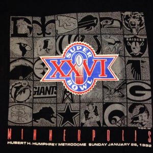 Vintage 1992 Super Bowl XXVI Minneapolis t-shirt