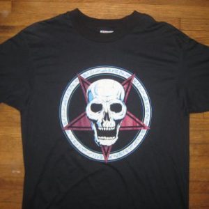 Vintage 1980's bad-ass skull & pentagram t-shirt, soft/thin