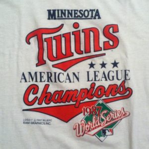 Vintage 1987 Minnesota Twins World Series t-shirt