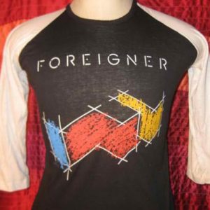 Vintage 1985 Foreigner Agent Provocateur raglan t-shirt