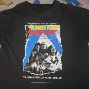 Vintage 1990's Slumber Party Massacre horror movie t-shirt