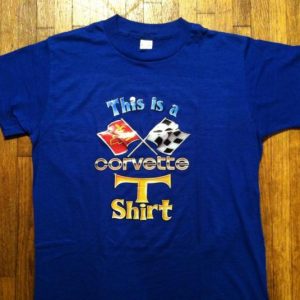 Vintage 1980's Corvette car iron-on t-shirt