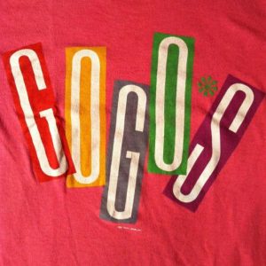 Vintage 1984 Go-Go's hot pink tour t-shirt