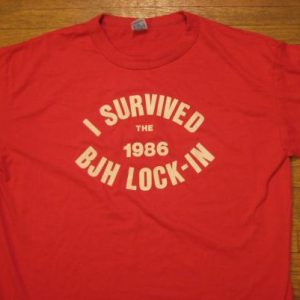 Vintage dated 1986 lock-in t-shirt, soft and thin, large