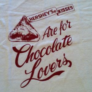 Vintage 1980's Hershey's Kisses chocolate lovers t-shirt