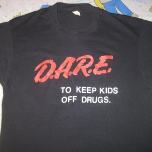 Vintage 1980's DARE druggie stoner Screen Stars t-shirt