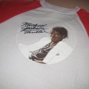 Vintage 1980's Michael Jackson raglan t-shirt, small