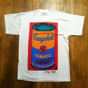 Vintage Andy Warhol Cambell's tomato soup can t-shirt