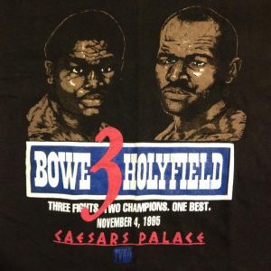 Vintage 1995 Bowe vs Holyfield boxing match t-shirt