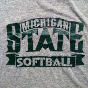 Vintage 1980's Michigan State Softball t-shirt