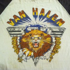 Vintage 1982 Van Halen raglan concert tour t-shirt