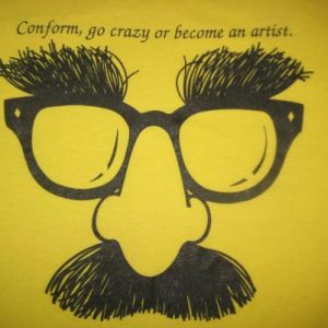 Vintage 1980s funny artist t-shirt, M L