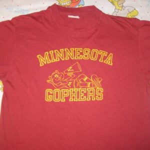 vintage 1980's Minnesota Gophers t-shirt, soft & thin