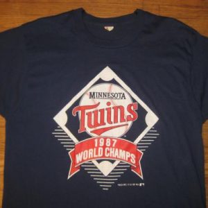 1987 Minnesota Twins World Series champs t-shirt, L-XL