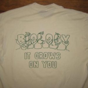 Vintage Late 1980's nerdy biology t-shirt, XL