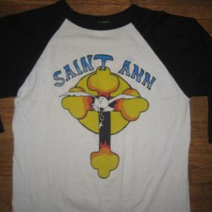 Vintage 1980's Saint Ann religious raglan t-shirt, medium