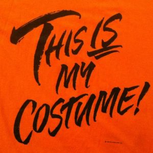 Vintage 1980's lazy Halloween costume t-shirt