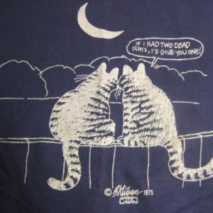 Vintage 1970's Crazy Shirts Kliban Cat t-shirt, S-M