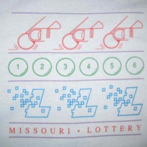 Vintage 1980's MO lottery t-shirt, soft and thin, L XL