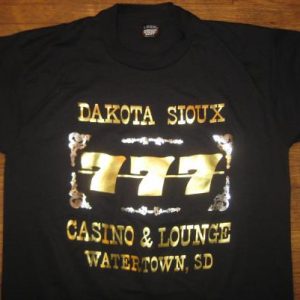 Vintage Late 1980's metallic South Dakota casino t-shirt, L