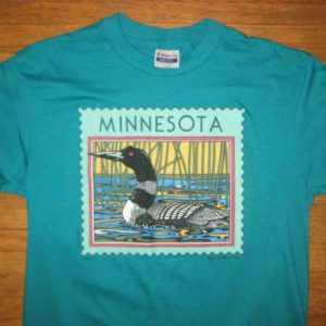 Vintage 1987 Minnesota Loon t-shirt, soft and thin, M-L