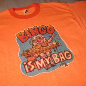 Vintage 1970's bingo lady t-shirt, soft and thin