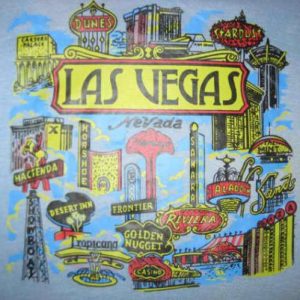 70's Las Vegas iron-on vintage t-shirt, L XL