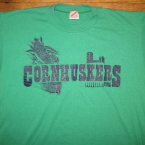 Vintage 1980's Cornhuskers t-shirt, soft and thin, large