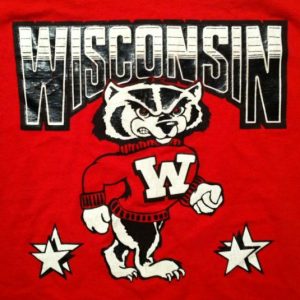 Vintage Late 1980's Wisconsin Badgers Bucky t-shirt