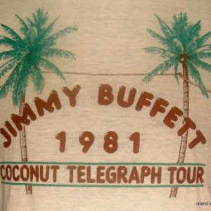 Vintage 1981 Jimmy Buffet coconut telegraph tour t shirt L