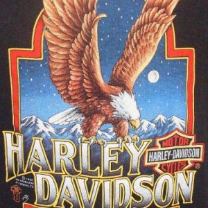 Vintage 3D emblem 87' Harley Davidson eagle t shirt