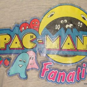 Vintage 80's PACMAN video game fanatic iron on t shirt XL