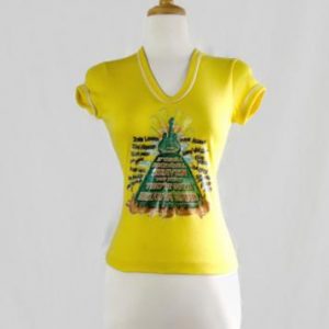 Vintage '80s Women's Graphic V-Neck Rare T Shirt