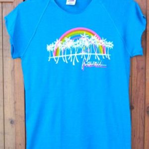 Vintage 1980s Bantam Women's Blue Hawaii T-Shirt