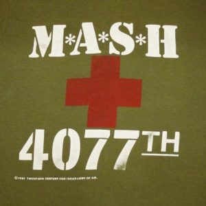 MASH 4077th 1981 Vintage T Shirt Television Finale Show 80's