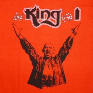 The King And I 70's Vintage T Shirt Broadway Musical