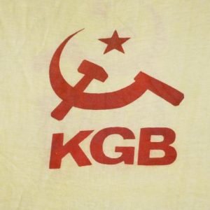 KGB 80's Russia Logo Symbol Vintage T Shirt USSR Deadstock M