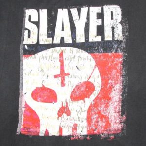 Slayer 1996 Undisputed Attitude Tour Vintage T Shirt Skull