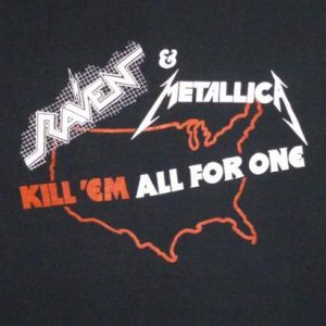 Raven & Metallica 1983 Kill 'Em All Vintage T Shirt Dates