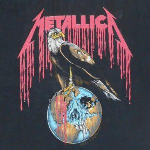 Metallica 1994 Black Tour Vintage T Shirt Pushead Eagle