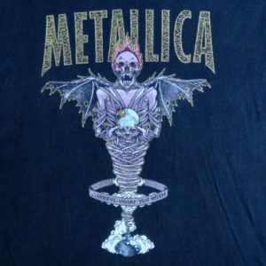 Metallica 1996 Load Tour Vintage T Shirt Pushead Careful