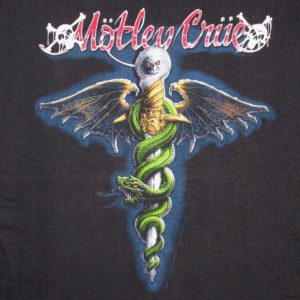 Motley Crue 80's Dr Feelgood Vintage T Shirt 1989 Deadstock