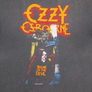 Ozzy Osbourne 1982 Speak Of The Devil Tour Vintage T Shirt