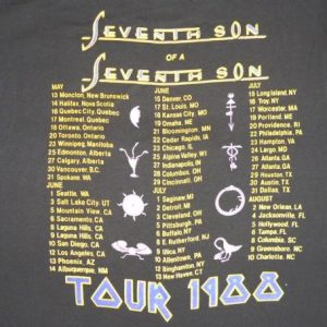 Iron Maiden 1988 Can Play With Madness Vintage T Shirt Dates