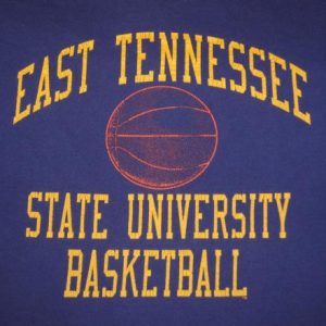 80s ETSU east tennessee state university basketball t-shirt