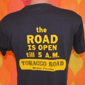 vintage TOBACCO ROAD bar dive miami florida t-shirt 80s beer