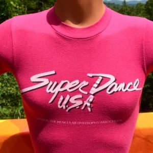 vintage SUPER DANCE flashdance charity t-shirt 80s